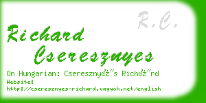 richard cseresznyes business card